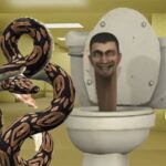 Python-Schlange töten Skibidi-Toiletten-Hinterzimmer